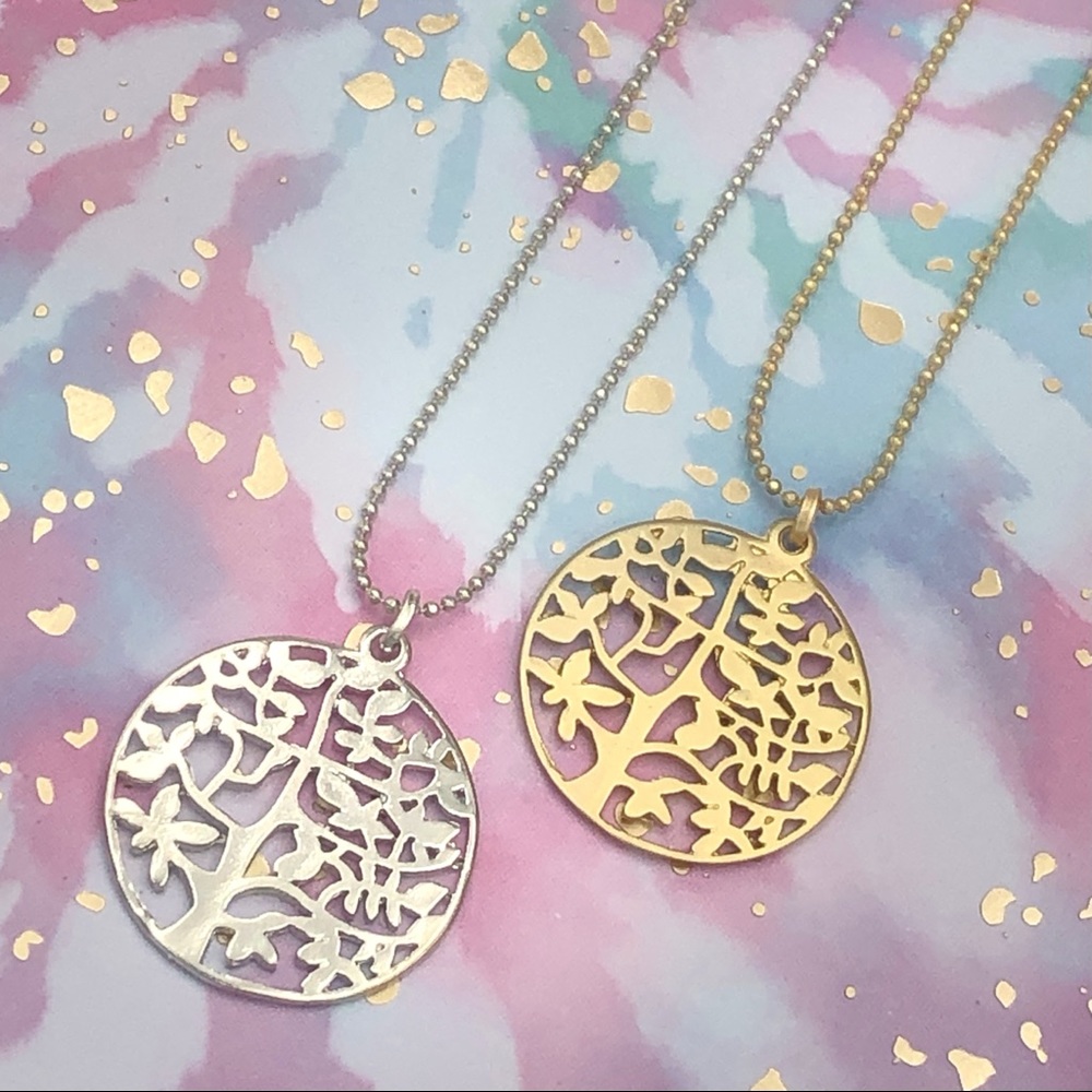 🌼 Tree Of Life Round Filigree Necklace